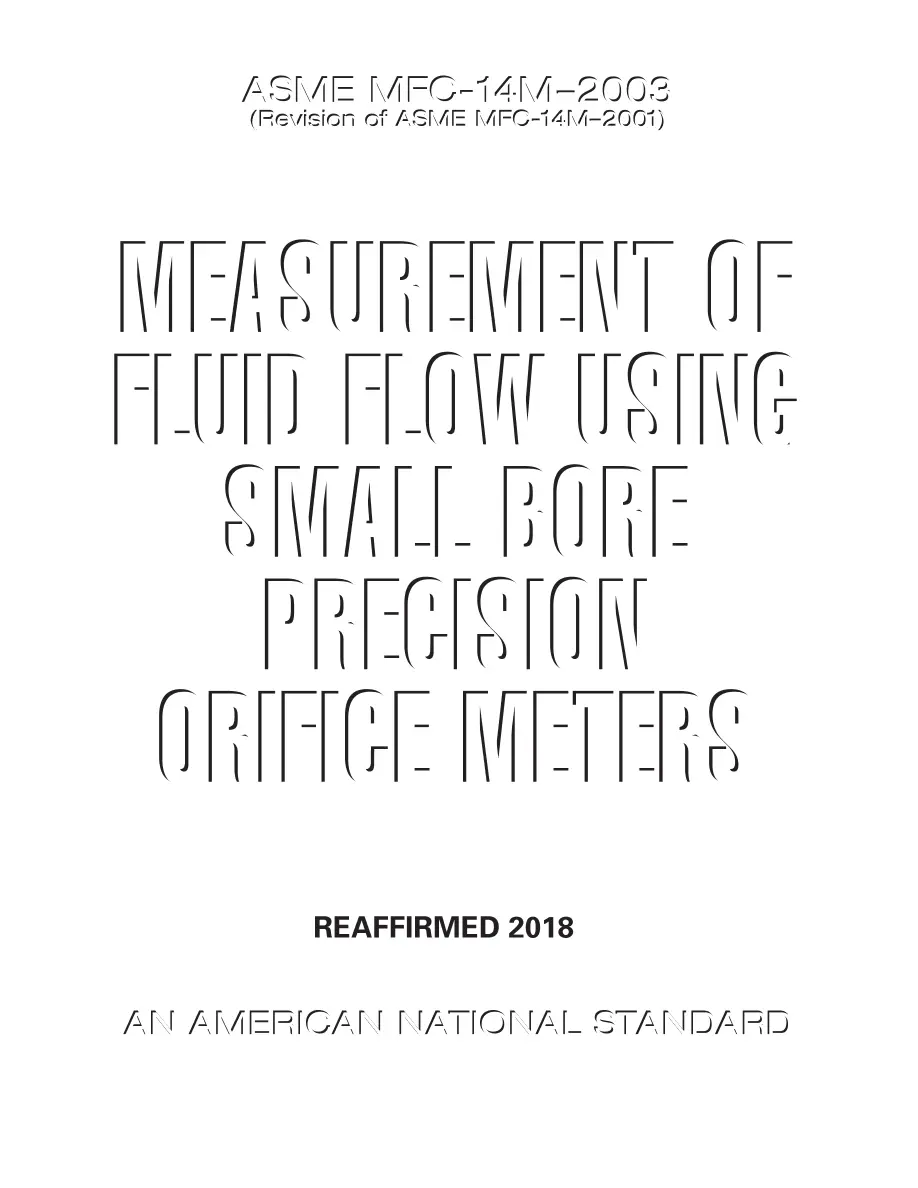 ASME MFC-14M-2003 (R2018) pdf