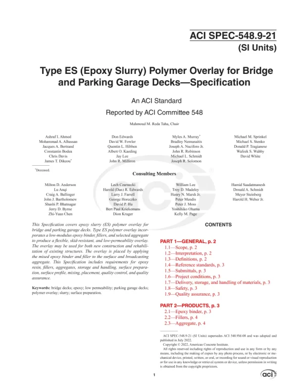 ACI SPEC-548.9M-21 pdf