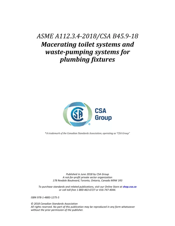 ASME A112.3.4-2018/CSA B45.9-18 (R2023) pdf