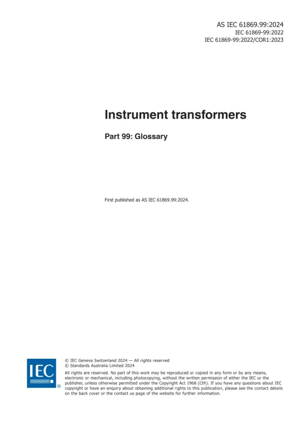 AS IEC 61869.99:2024 pdf