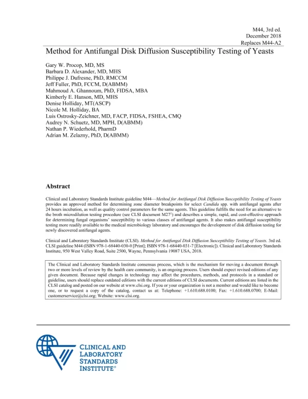 CLSI M44-A2 pdf