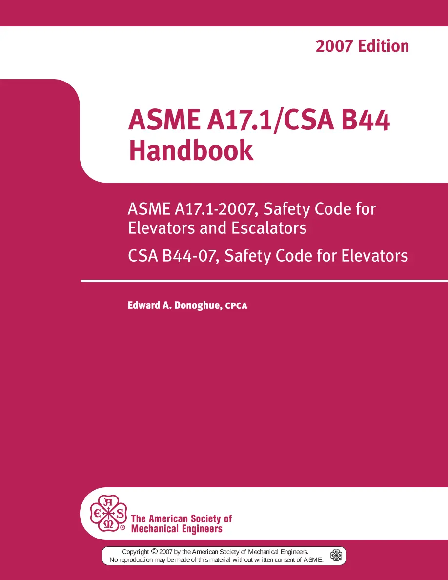 ASME A17.1-2007 / CSA B44-2007 Handbook pdf