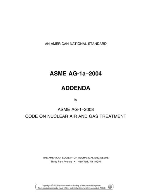 ASME AG-1-2003 pdf