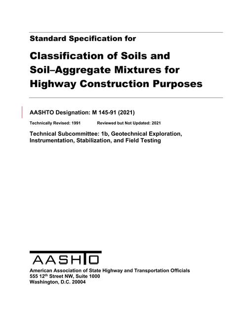 AASHTO M 145-91 (2021) pdf