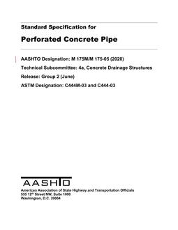 AASHTO M 175M/M 175-05 (2020) pdf