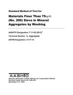 AASHTO T 11-05 (2018) pdf