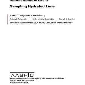 AASHTO T 218-86 (2022) pdf