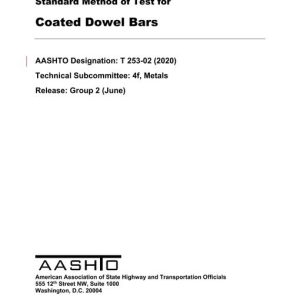 AASHTO T 253-02 (2020) pdf