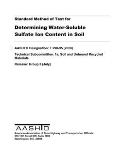 AASHTO T 290-95 (2020) pdf