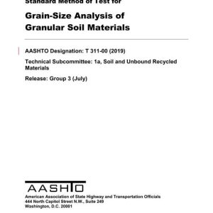 AASHTO T 311-00 (2019) pdf