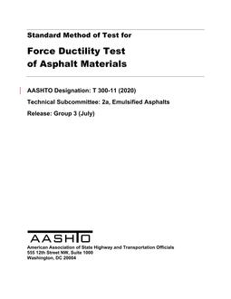 AASHTO T 300-11 (2020) pdf