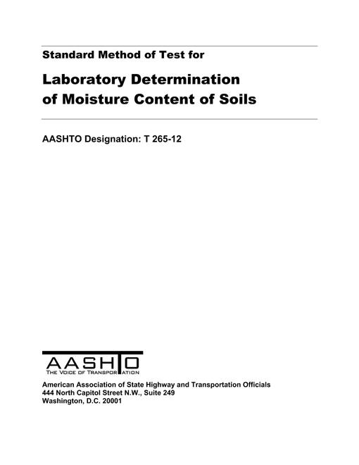 AASHTO T 265-12 pdf