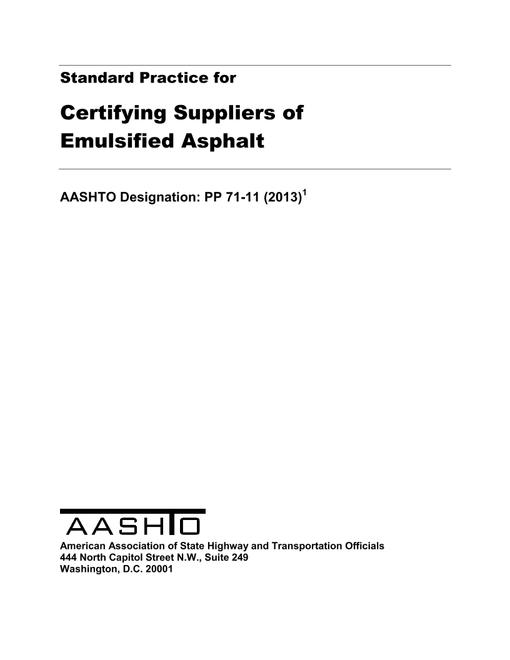 AASHTO PP 71-11 (2013) pdf