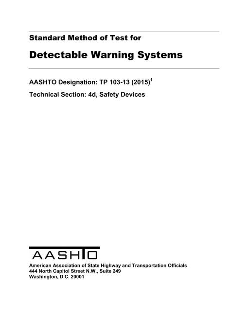 AASHTO TP 103-13 (2015) pdf