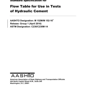 AASHTO M 152M/M 152-16 (2020) pdf