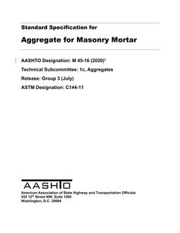 AASHTO M 45-16 (2020) pdf