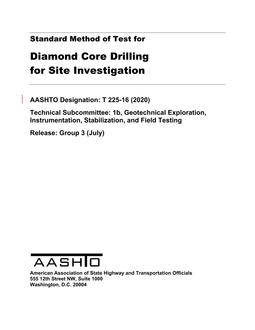 AASHTO T 225-16 (2020) pdf