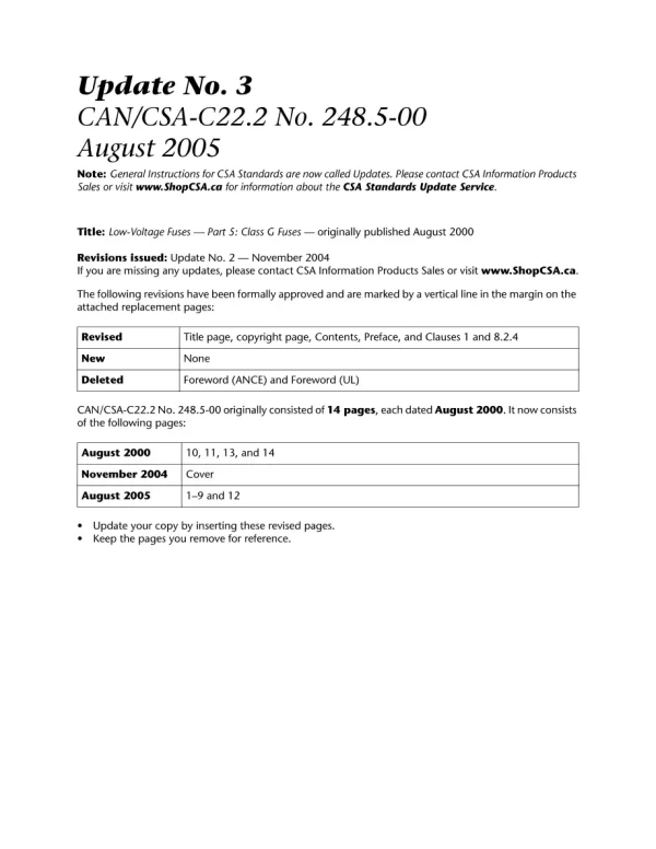 CSA C22.2 NO. 248.5:00 (R2019) pdf