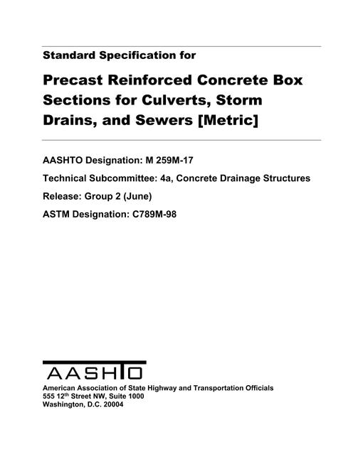 AASHTO M 259M-17 pdf