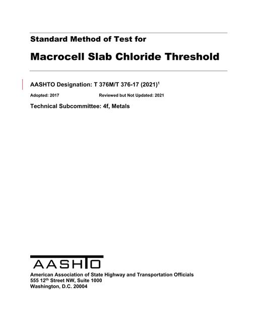 AASHTO T 376M/T 376-17 (2021) pdf