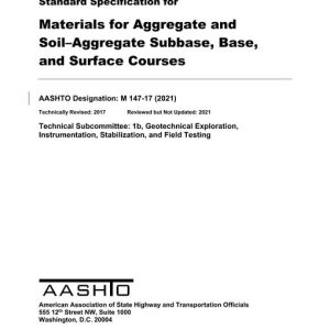 AASHTO M 147-17 (2021) pdf