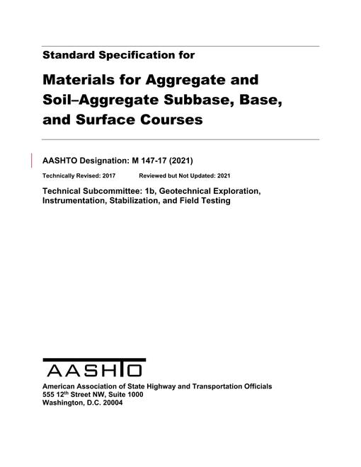 AASHTO M 147-17 (2021) pdf