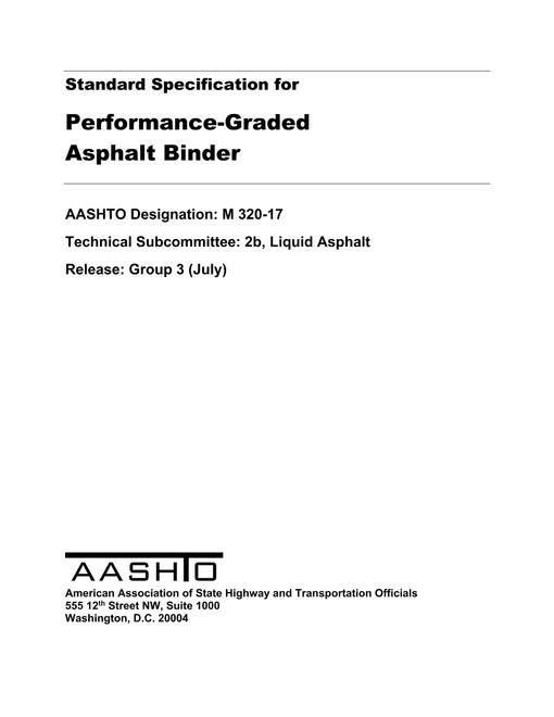 AASHTO M 320-17 pdf