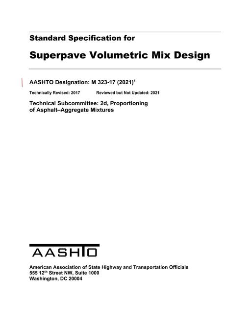 AASHTO M 323-17 (2021) pdf