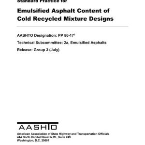 AASHTO PP 86-17 pdf