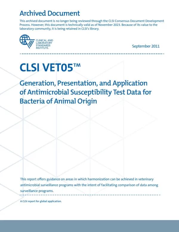 CLSI VET05-R (R2018) pdf