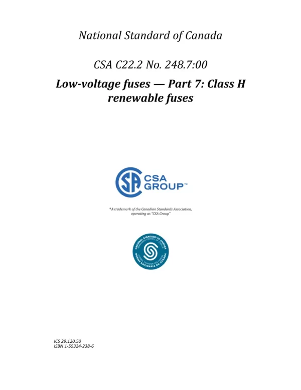 CSA C22.2 NO. 248.7:00 (R2024) pdf