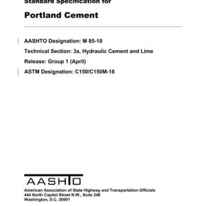 AASHTO M 85-18 pdf