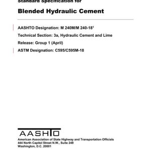 AASHTO M 240M/M 240-18 pdf