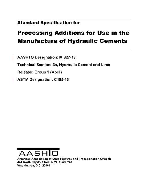 AASHTO M 327-18 pdf