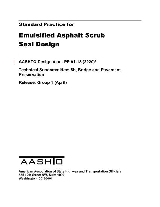 AASHTO PP 91-18 (2020) pdf