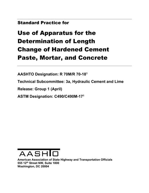 AASHTO R 70M/R 70-18 pdf