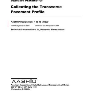 AASHTO R 88-18 (2022) pdf