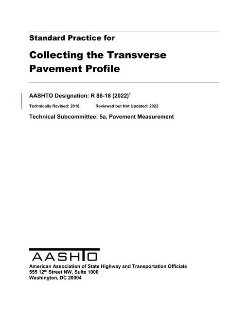 AASHTO R 88-18 (2022) pdf