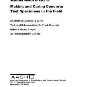 AASHTO T 23-18 pdf