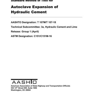 AASHTO T 107M/T 107-18 pdf