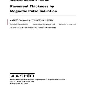 AASHTO T 359M/T 359-18 (2022) pdf