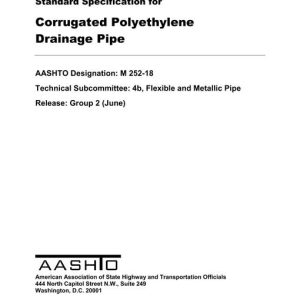 AASHTO M 252-18 pdf