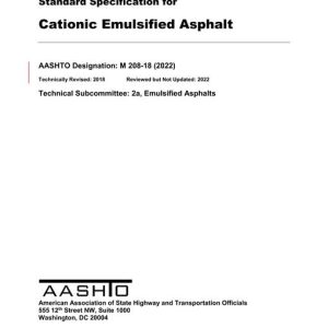 AASHTO M 208-18 (2022) pdf