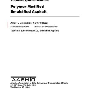 AASHTO M 316-18 (2022) pdf