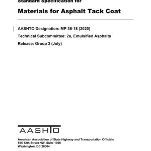 AASHTO MP 36-18 (2020) pdf