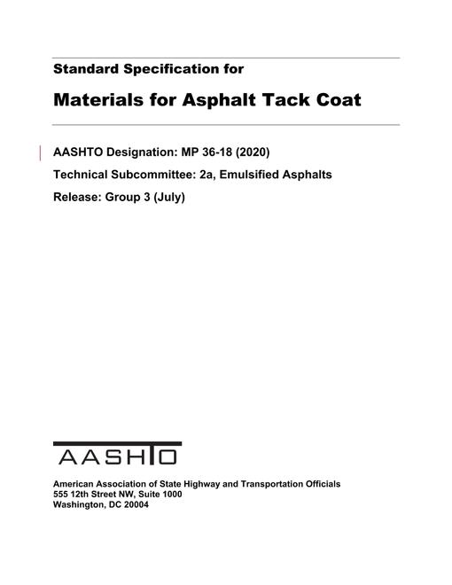 AASHTO MP 36-18 (2020) pdf