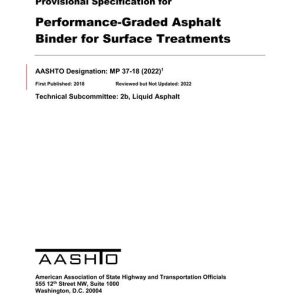 AASHTO MP 37-18 (2022) pdf