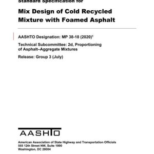 AASHTO MP 38-18 (2020) pdf