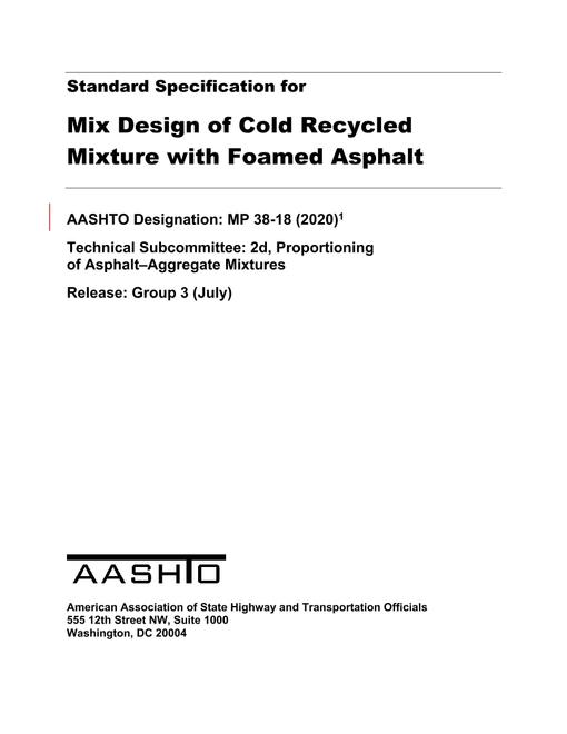 AASHTO MP 38-18 (2020) pdf