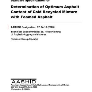 AASHTO PP 94-18 (2020) pdf